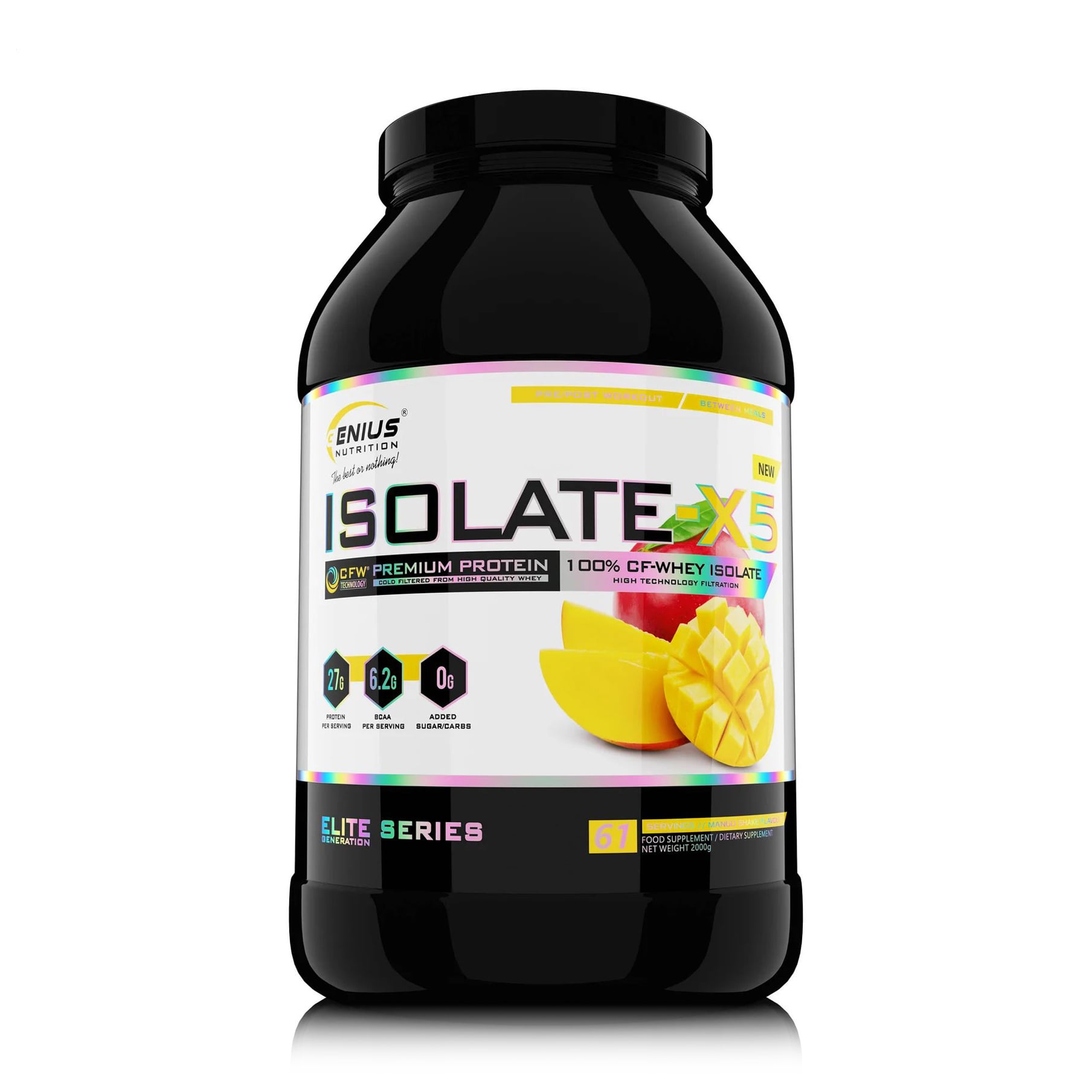 Протеїн Genius Nutrition Isolate-X5 Манго, в порошку, 2 кг