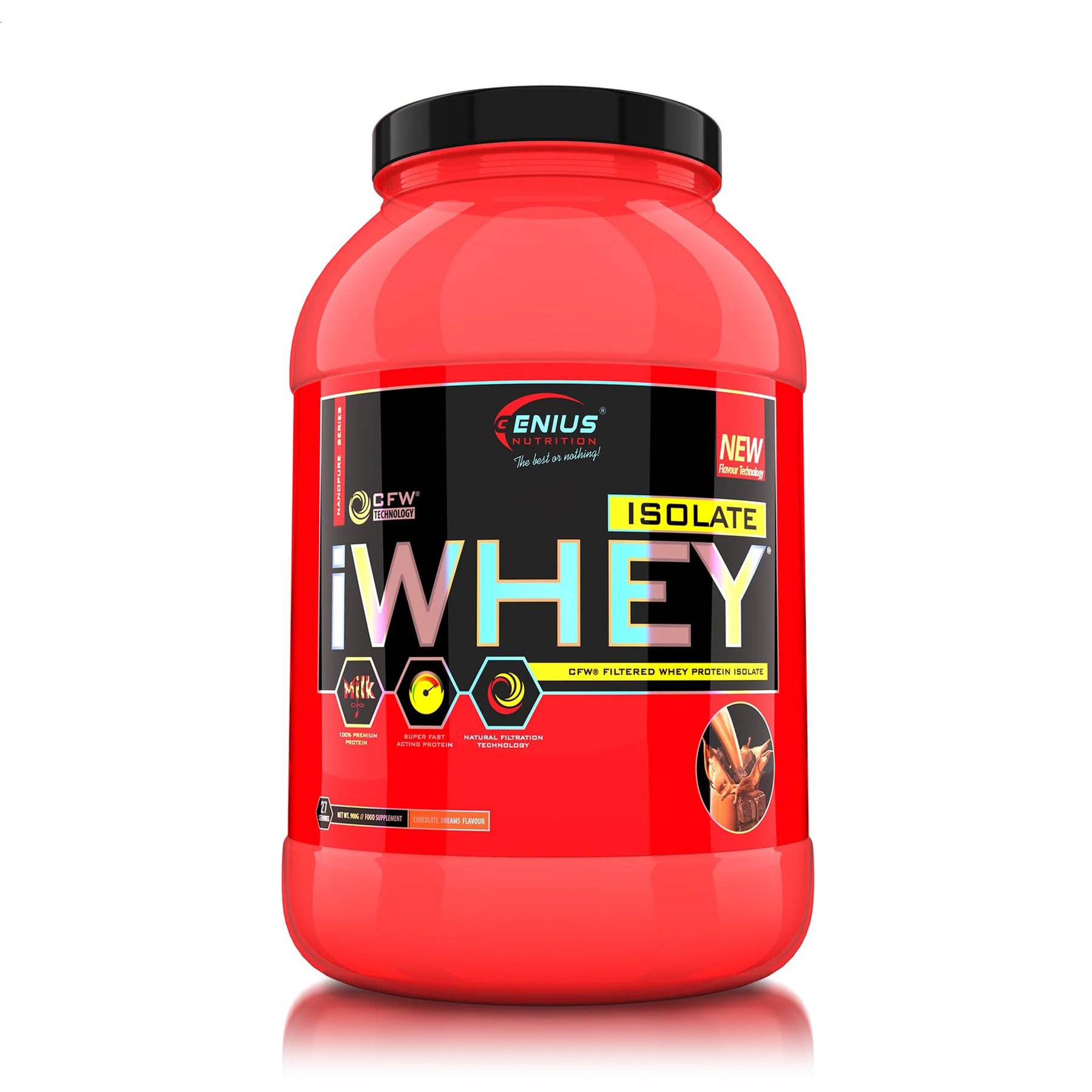 Протеїн Genius Nutrition iWhey Isolate Шоколад, в порошку, 900 г