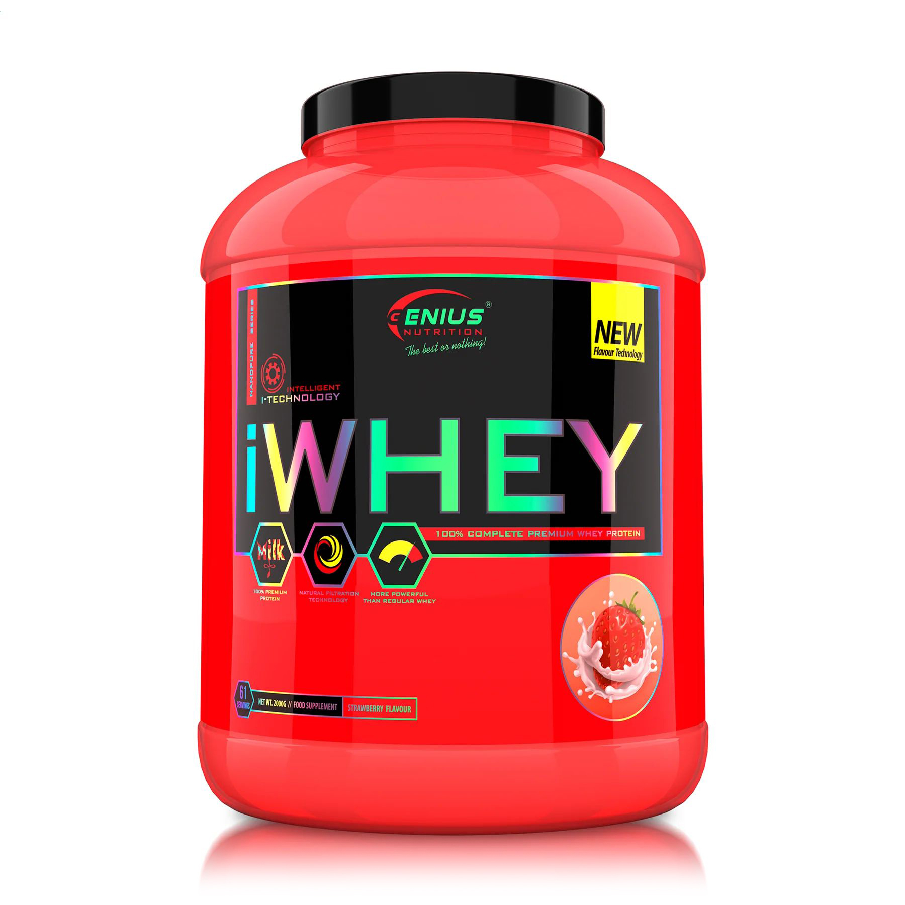 Протеїн Genius Nutrition iWhey Полуниця, в порошку, 2 кг